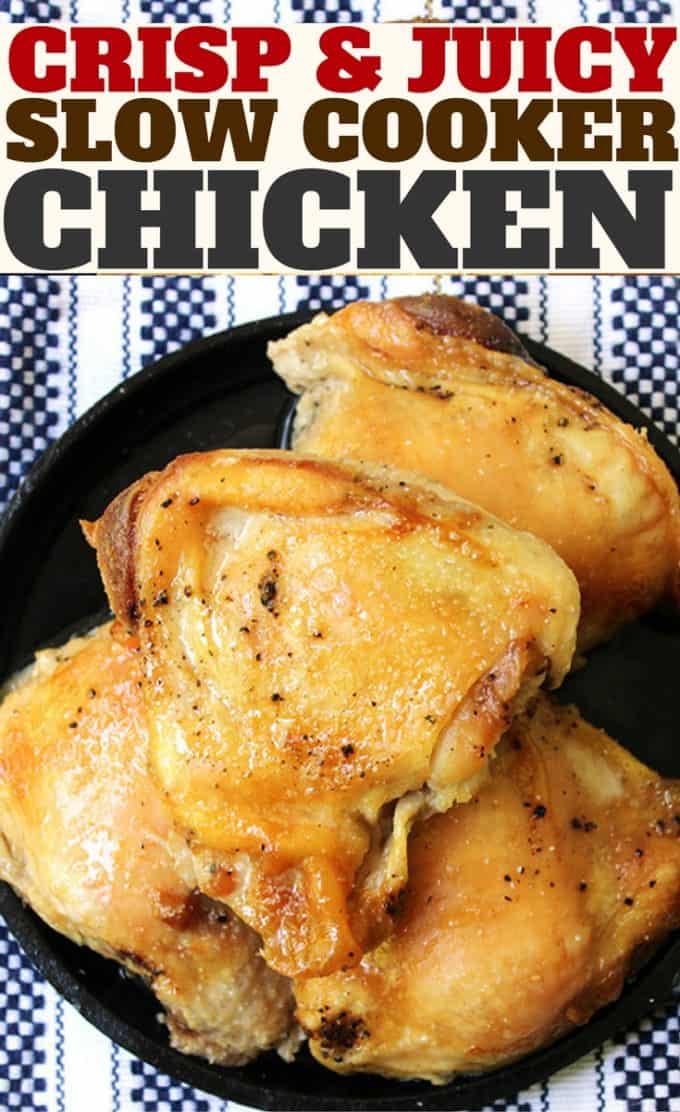 The method for CRISPY Slow Cooker Chicken! So EASY!