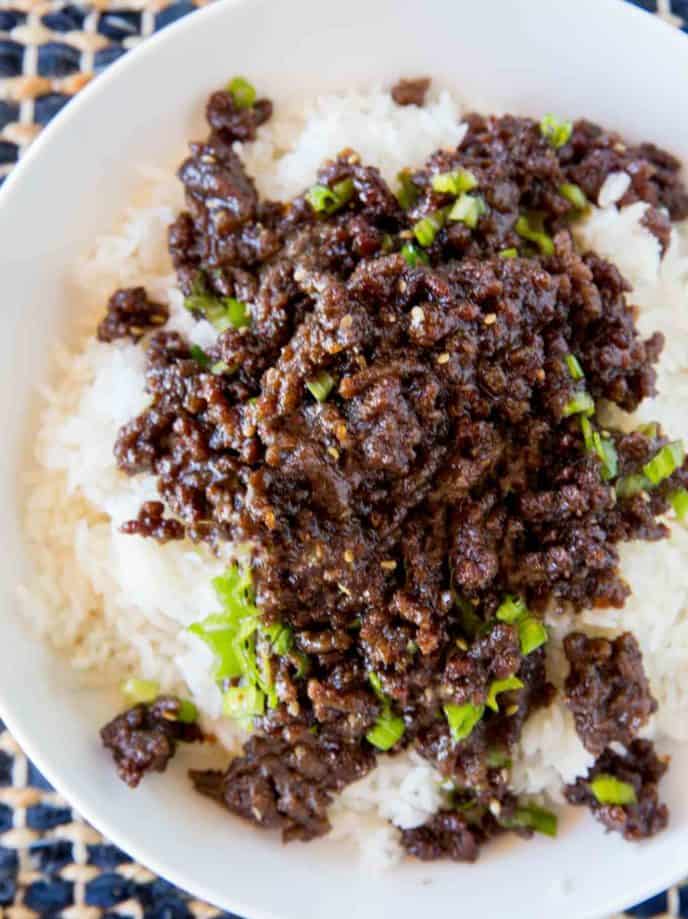 The easiest, least expensive version of takeout you can make at home and with ground beef!