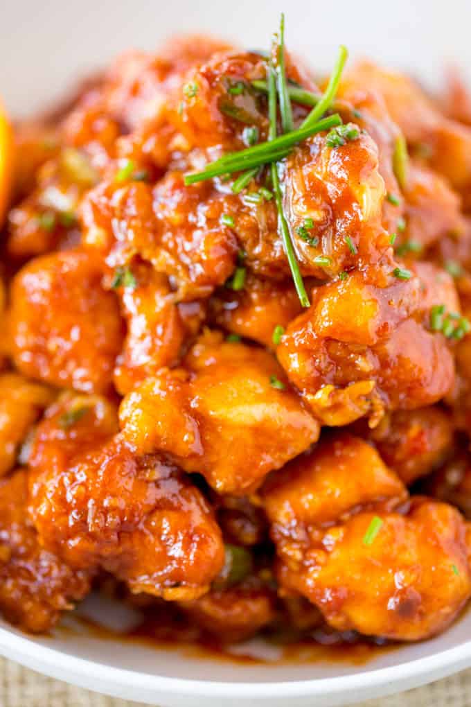 P.F. Chang's Orange Peel Chicken is crispy, spicy and sweet, with notes of orange flavor and even healthier than the restaurant version!