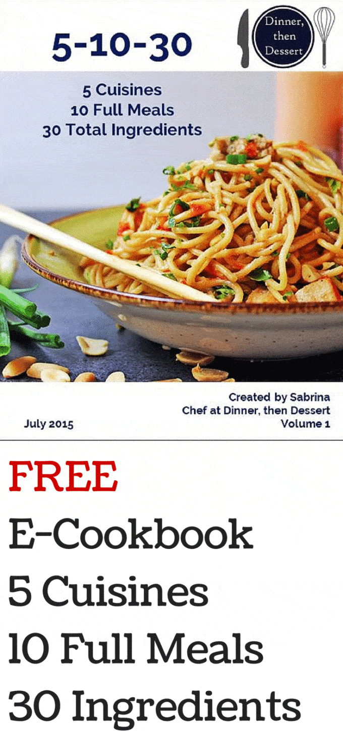 5-10-30 E-Cookbook! 5 Cuisines, 10 Full Meals, 30 Total Ingredients!