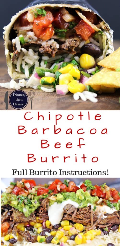 Spicy, seasoned beef cooked low and slow to tender perfection! Your favorite Mexican take out! You'll love this amazingly easy copycat version of the famous Chipotle Barbacoa Beef Burrito so you can feed a large crowd and save 80% the price!