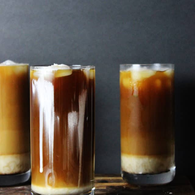 Cold brewed Sea Salt Coffee is the most amazing cold brewed coffee drink you've probably never tried. Iced Coffee sweetened slightly is topped with a whipped cream with a sprinkle of sea salt.