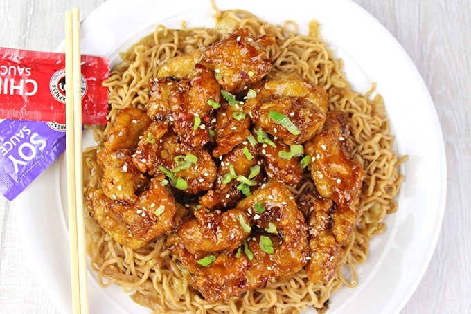 Panda Express Orange Chicken with tender chicken thighs fried crisp and tossed in a magical perfect-copycat sauce!