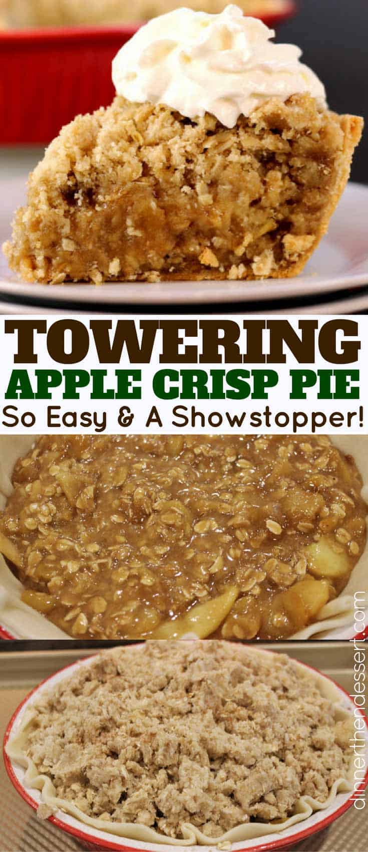 Instead of a classic apple pie or apple crisp you get the best of both worlds with an Apple Crisp Pie! 