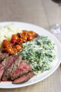 Creamy, rich Classic Steakhouse Creamed Spinach that takes just a few minutes and is the perfect side for a holiday roast or prime rib.
