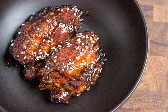 Chicken wings made with Asian chicken marinade