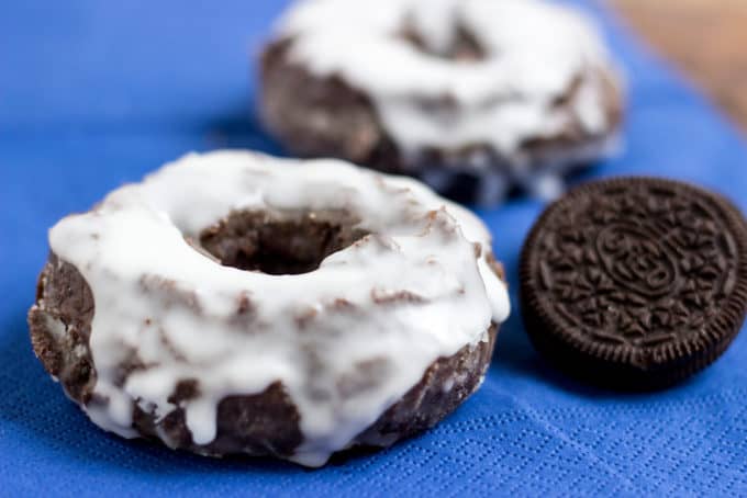 These Krispy Kreme Oreo Cake Doughnuts are a fun play on the Krispy Kreme chocolate glazed cake doughnut and Oreo doughnut that is double glazed!