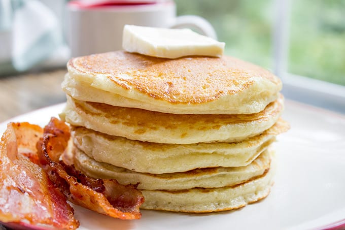 Easy Pancake Recipe made with basic pantry ingredients