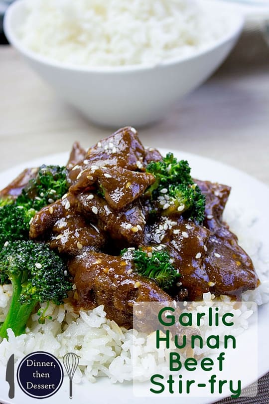Garlic Hunan Beef is a spicy stir fried beef with garlic, ginger and thai chilies, this dish is one of the most popular Chinese food dishes you'd order at your favorite authentic restaurant.