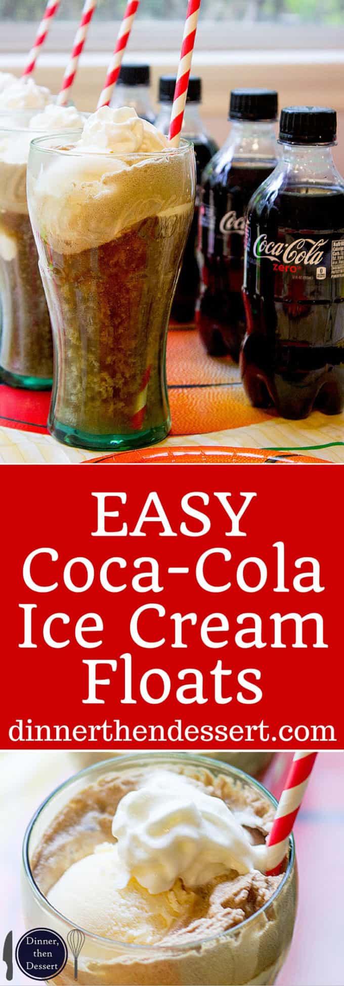 Delicious, EASY Coca-Cola Ice Cream Floats are a nostalgic throwback to childhood! AD. #Greattastetourney