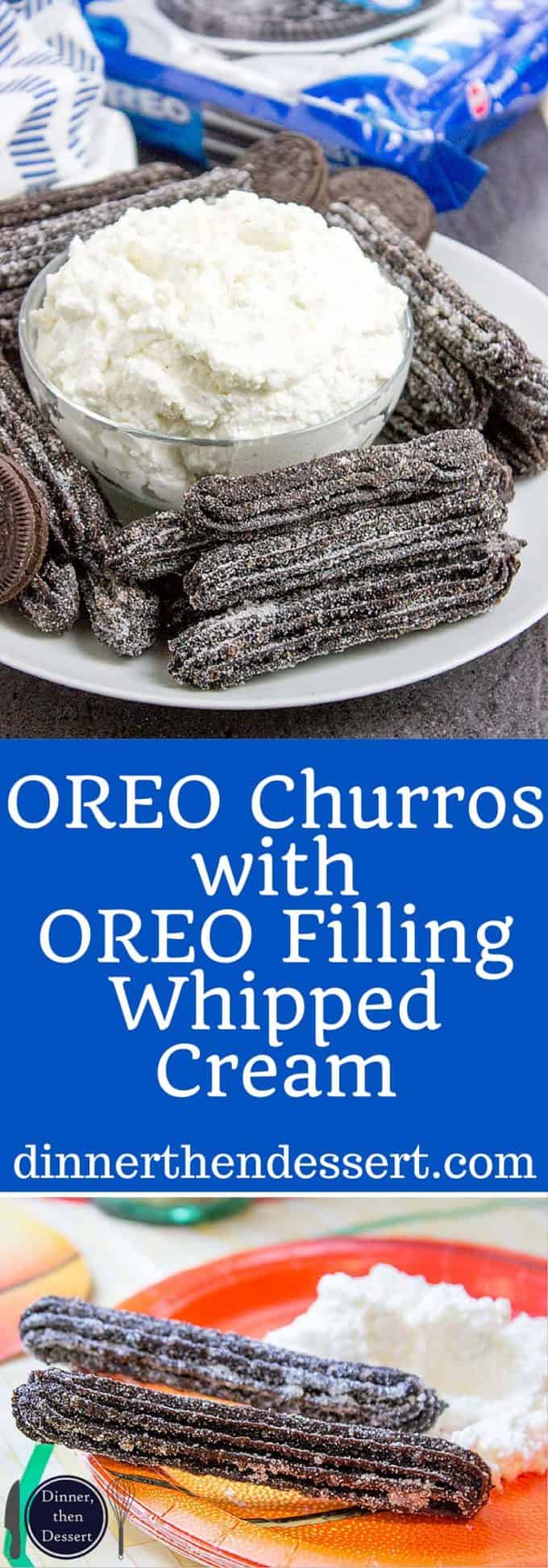 OREO Churros are crispy, tender, perfectly chocolate-y and perfectly paired with OREO filling whipped cream dip for dunking. AD. Now you can have the viral recipe made easy. #GreatTasteTourney