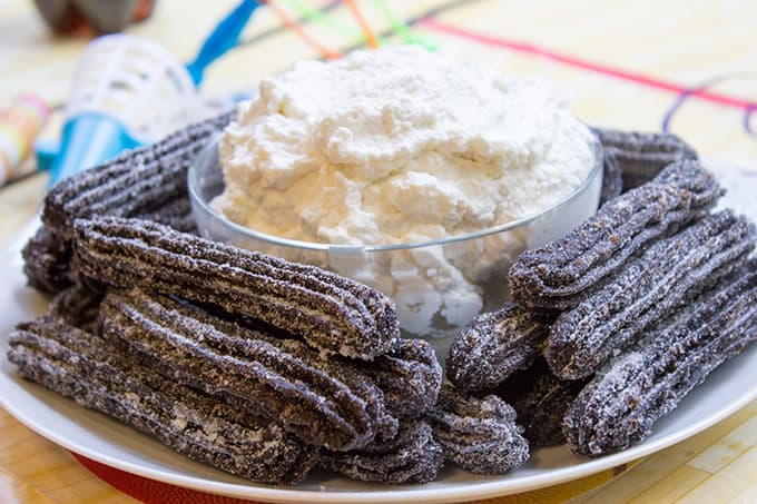 Oreo Churros are crispy, tender, perfectly chocolate-y and perfectly paired with Oreo filling whipped cream dip for dunking. The viral recipe made easy.
