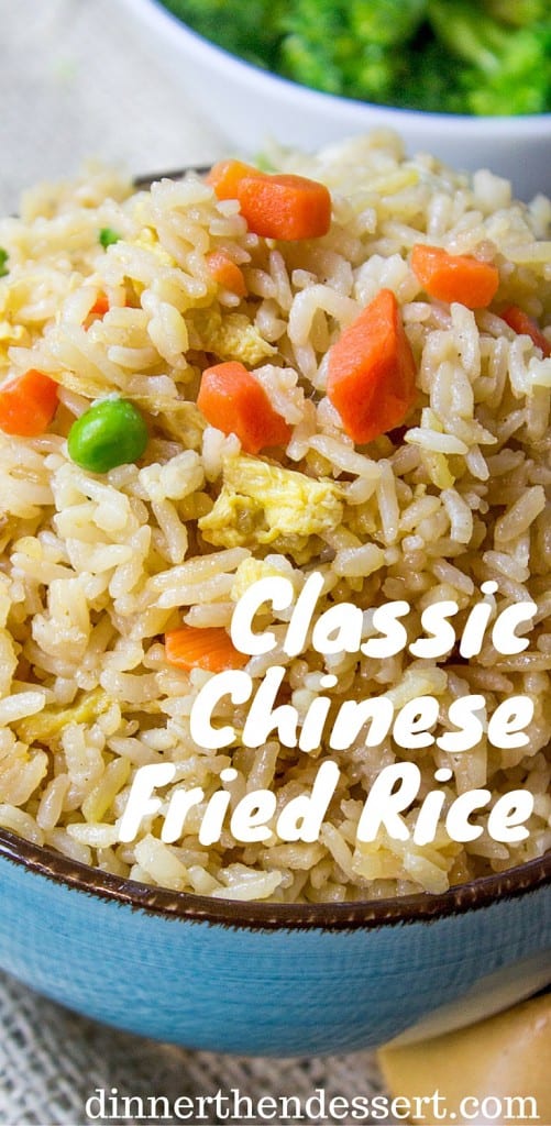 Classic Fried Rice takes just ten minutes to make with day old steamed rice, soy sauce, eggs and oyster sauce. You can add your favorite vegetables and proteins to taste.