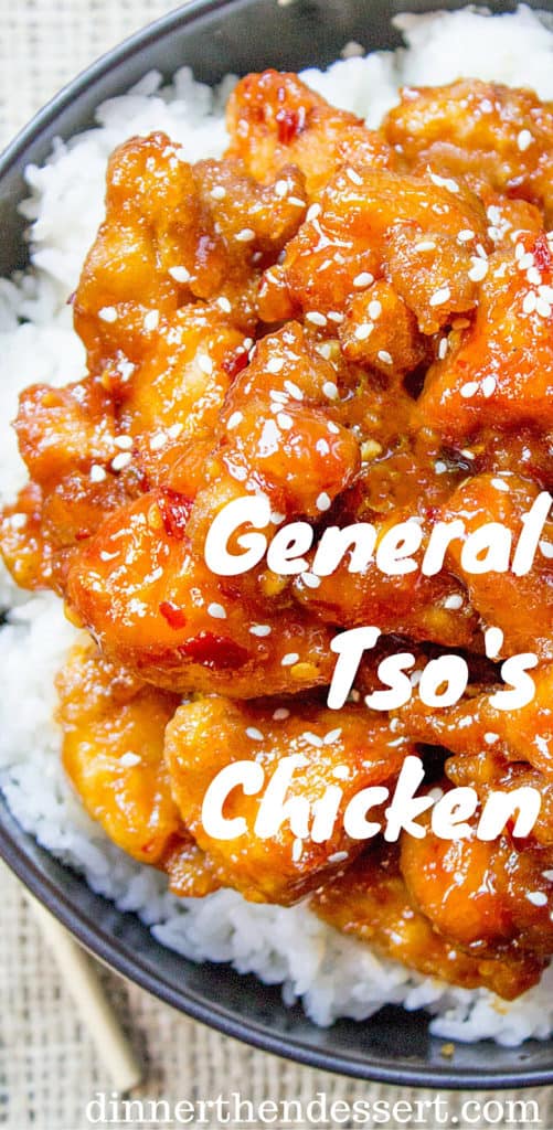 General Tso's Chicken recipe is a favorite Chinese food takeout choice that is sweet and slightly spicy with a kick from garlic and ginger.