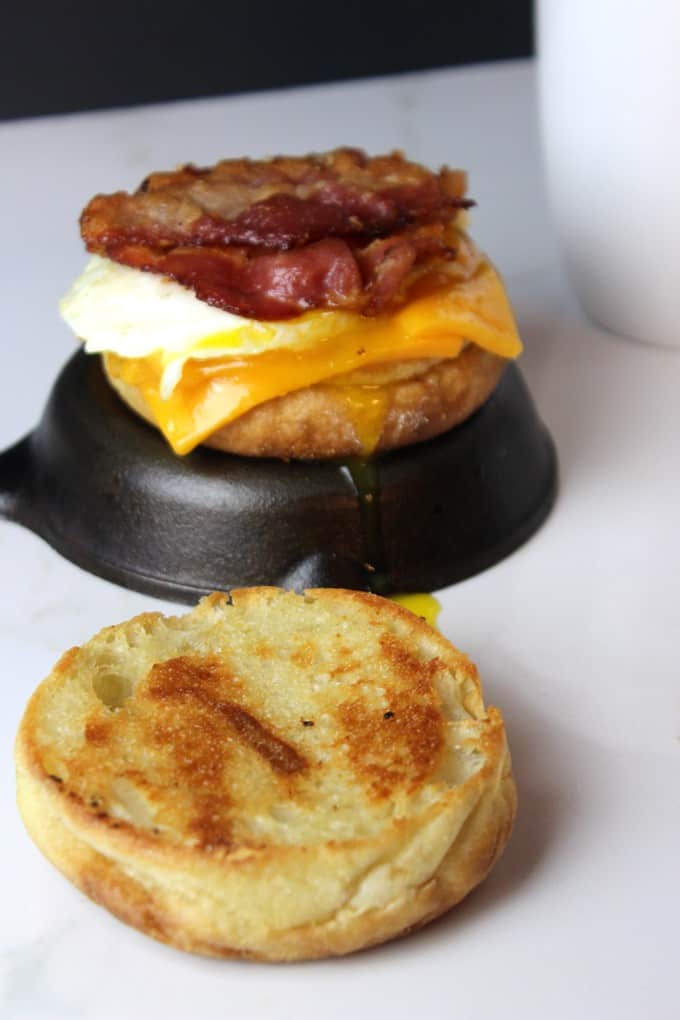 Egg, Bacon and Cheese McMuffin made to serve a crowd with little effort with some easy prep tricks, you won't miss the fast food version for even a second!