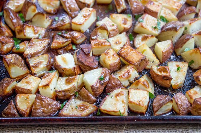 How to bake red potatoes so they are crispy and brown 