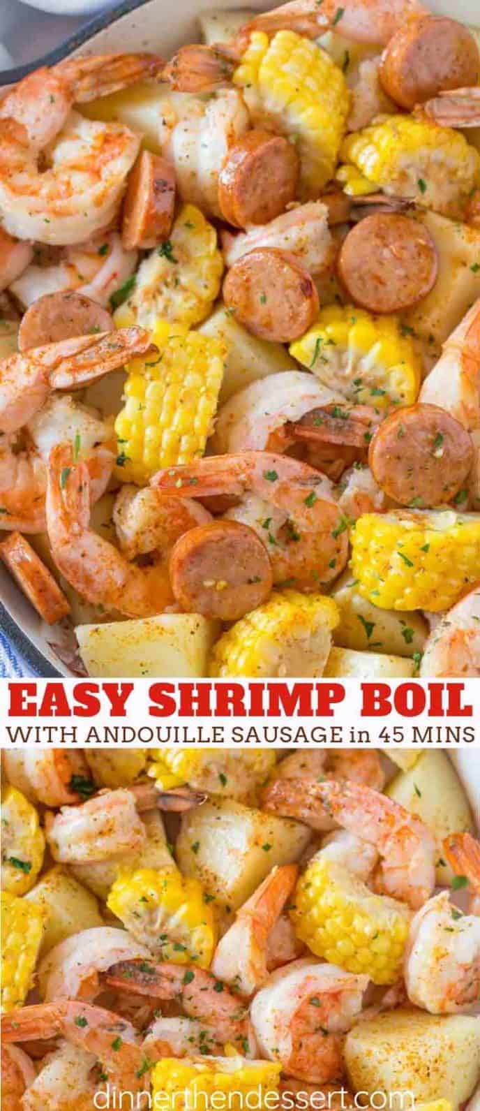 Shrimp and Sausage Boil with Corn and Potatoes