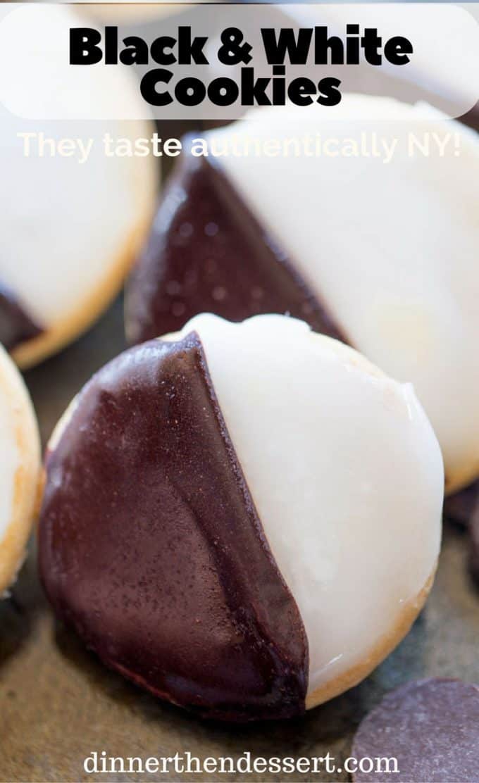 Black and White Cookies make the perfect addition to your holiday cookie plate and you don't have to travel to New York to get the authentic flavors and those two delicious signature vanilla and chocolate glazes!