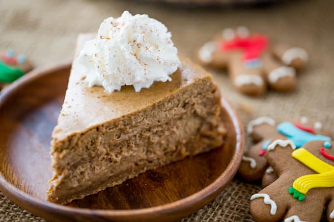 Gingerbread Cheesecake is creamy and tangy and full of warm holiday flavors that is the perfect ending to your favorite holiday meal.