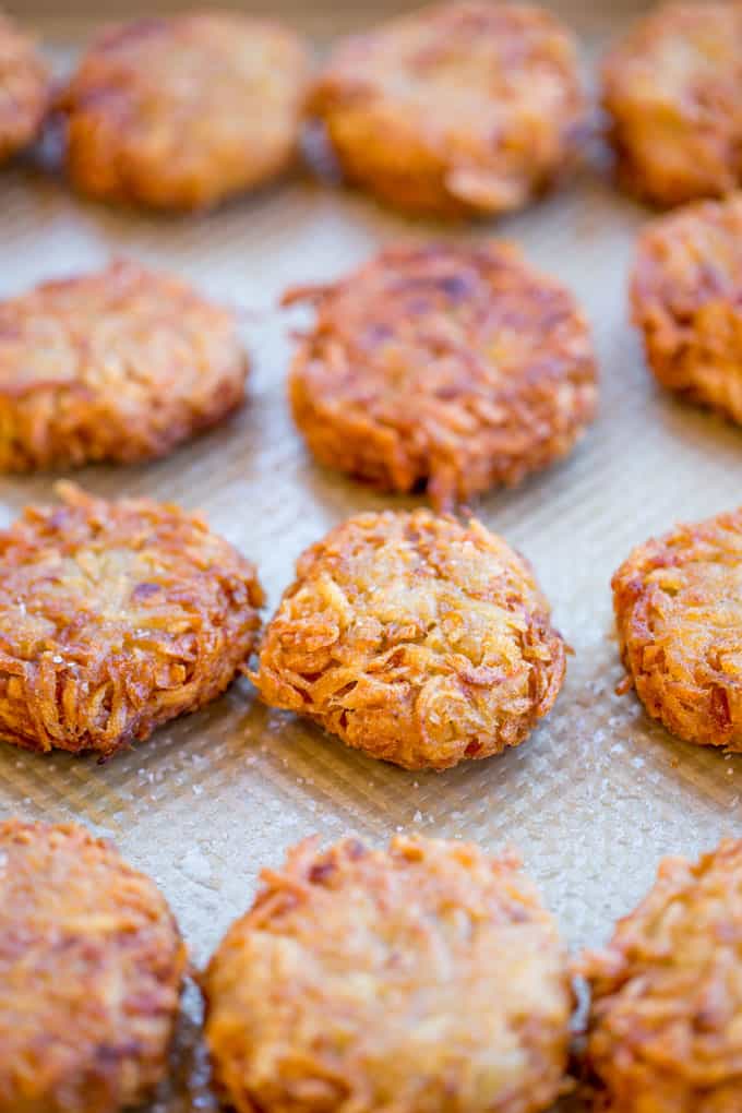 Perfect Potato Latkes with just a few ingredients and a bit of soaking time have the crispiest exteriors with the fluffiest centers. There won't be a single one left over.