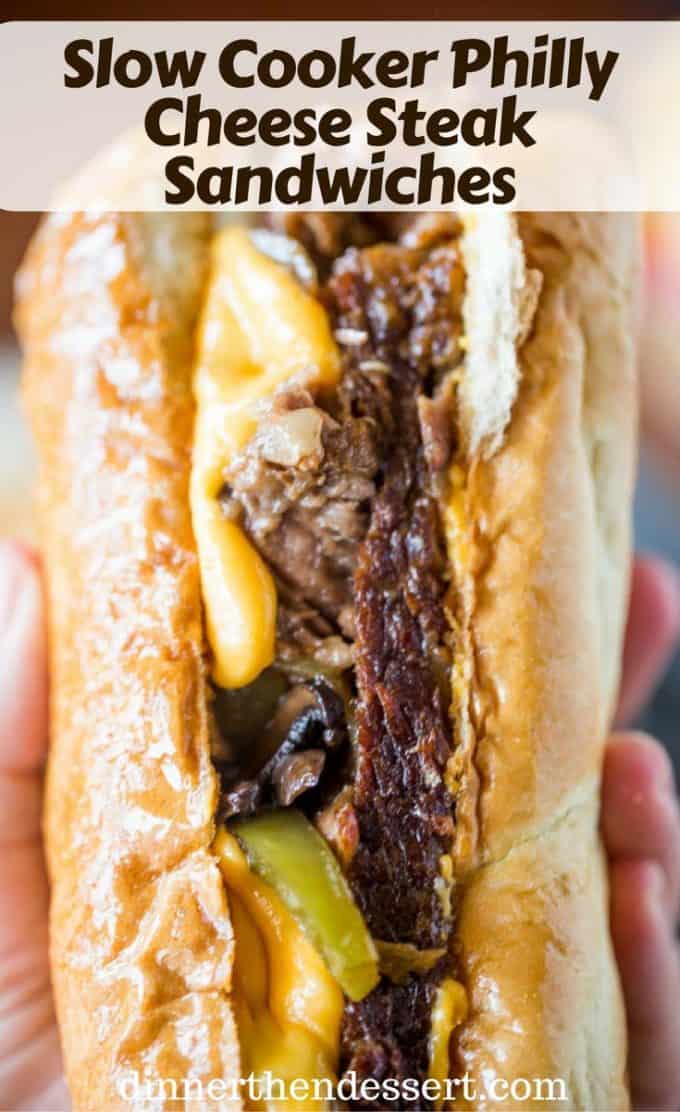 Slow Cooker Philly Cheese Steak Sandwiches that are so tender and flavorful you'll feel like you're in Philly. Perfect for a crowd!