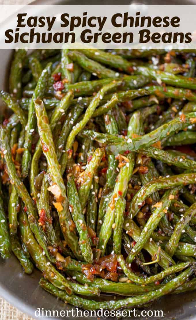 Spicy Sichuan Green Beans are the perfect easy side dish to your favorite Chinese meal and they're a breeze to make with just a few ingredients.