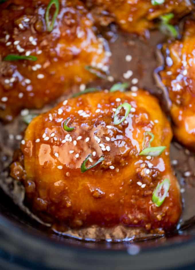 Slow Cooker Teriyaki Chicken made with a handful of ingredients has amazing flavors of ginger, garlic that will make your kitchen smell amazing.