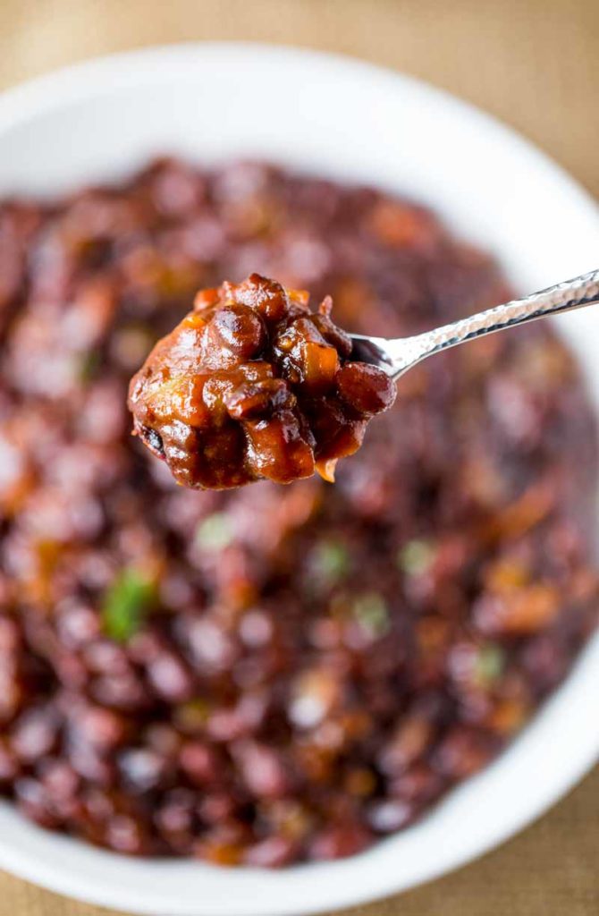 El Pollo Loco BBQ Black Beans are sweet with a bit of a kick. You'll love these bbq beans!