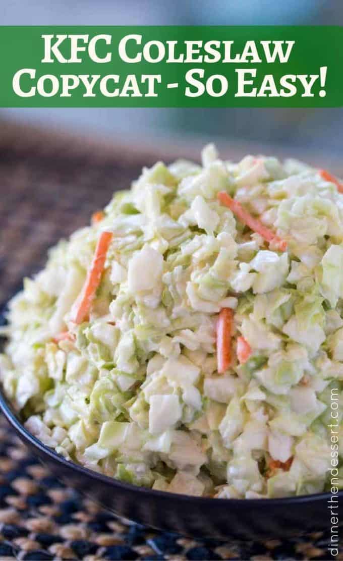 KFC Coleslaw in just a few minutes with easy ingredients. It tastes exactly the same!
