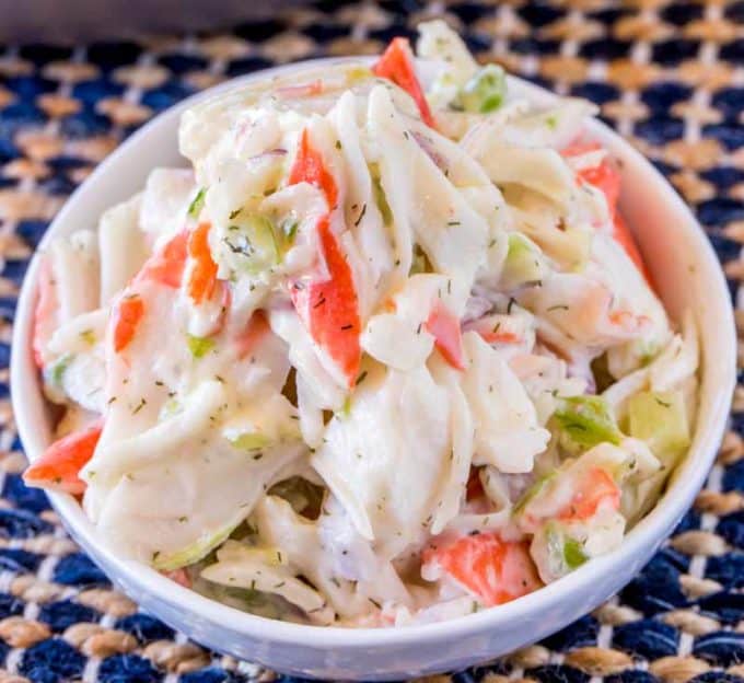 Just ten minutes for this Crab Salad Seafood Salad!