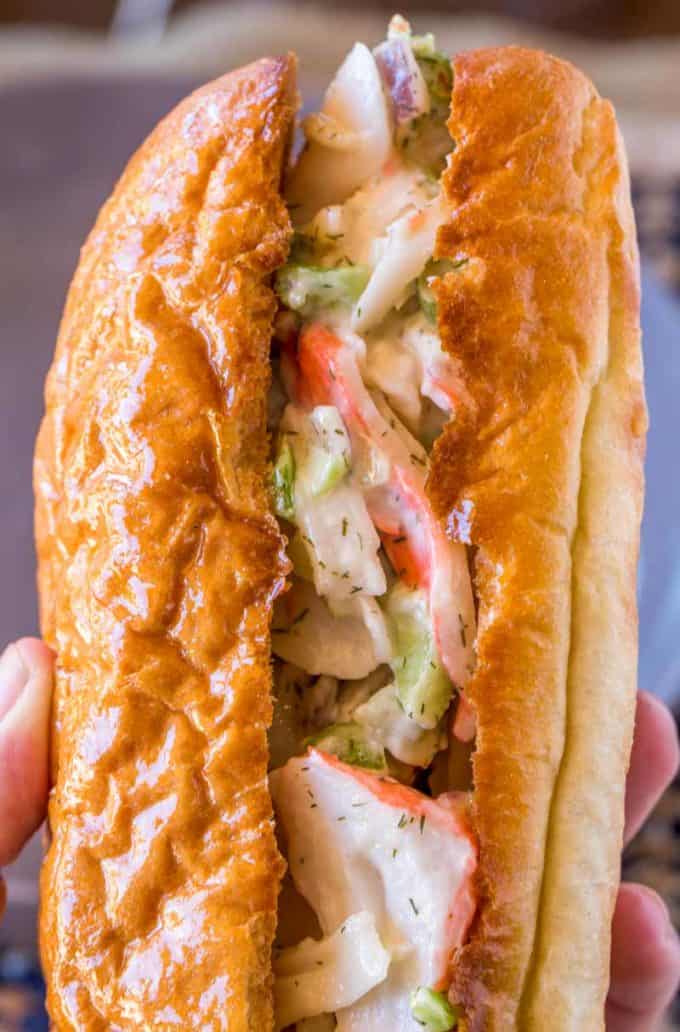 Crab Salad Seafood Salad Sandwich with easy to make Seafood salad!