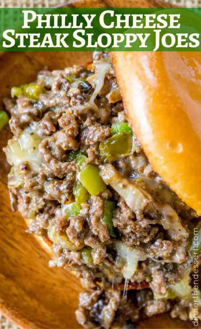 Philly Cheese Steak Sloppy Joes will make you forget your childhood canned sauce memories and make you LOVE sloppy joes again.