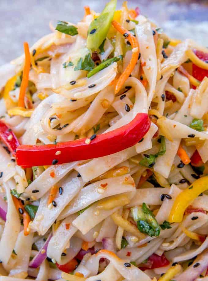 In just 20 minutes you can be enjoying this Cold Thai Noodle Salad! It's perfect for back to school!