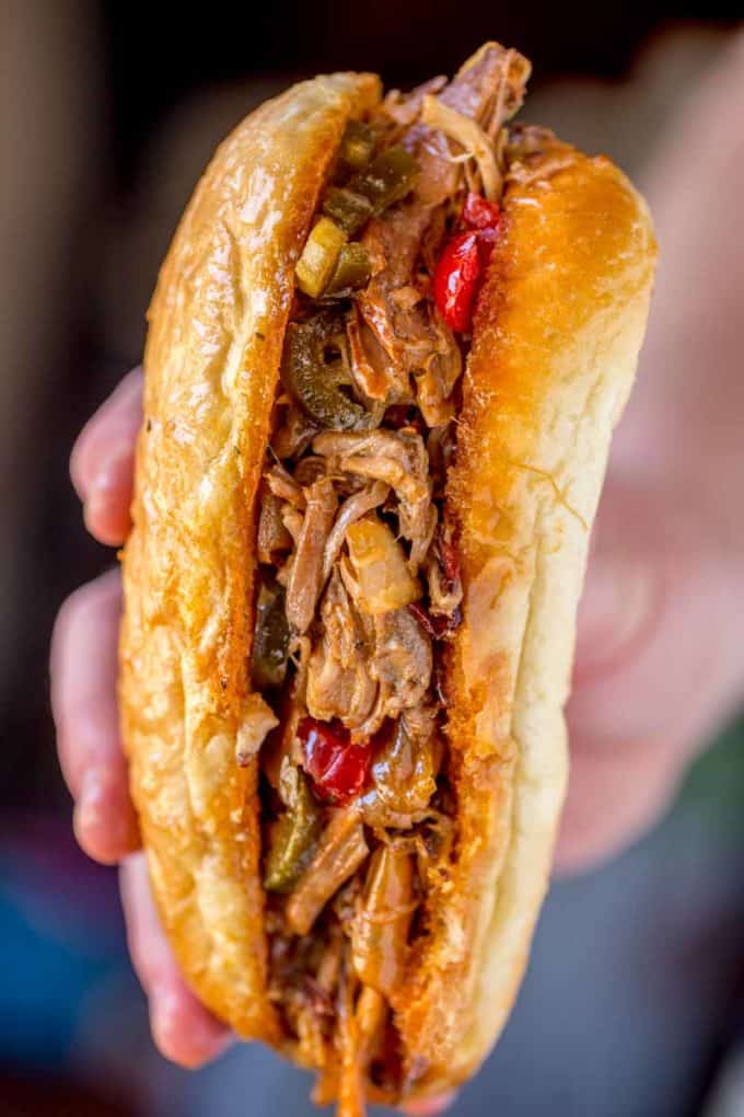 Slow Cooker Dr. Pepper Pulled Pork in sandwich form is the best lunch you'll have this month!