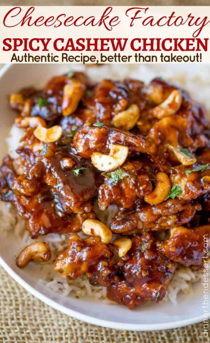 The best copycat of Cheesecake Factory's Spicy Cashew Chicken is perfectly sweet, spicy and crispy!