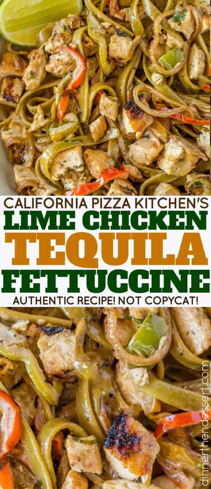 Chicken Tequila Fettucine with creamy tequila jalapeño lime sauce, pasta, bell peppers and red onions is one of the most popular entrees at California Pizza Kitchen for a reason, it's DELICIOUS!