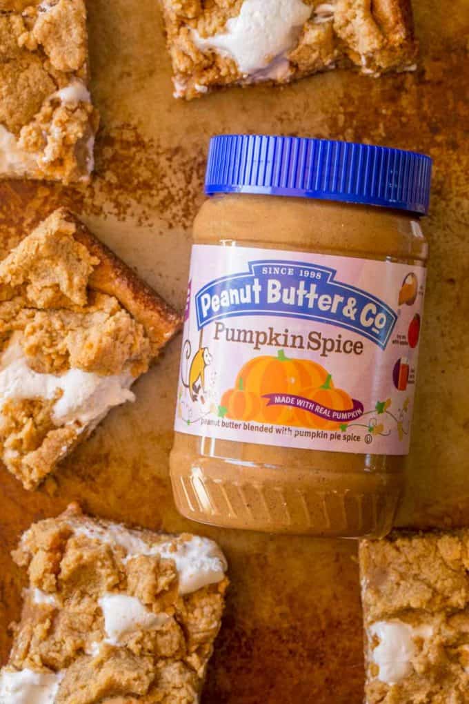 Peanut Butter and Company peanut butter in these delicious Pumpkin Fluffernutter Bars!