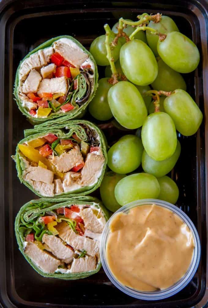 Just like your favorite Starbucks Protein Box, these Thai Peanut Chicken Wraps are an easy and delicious lunch!