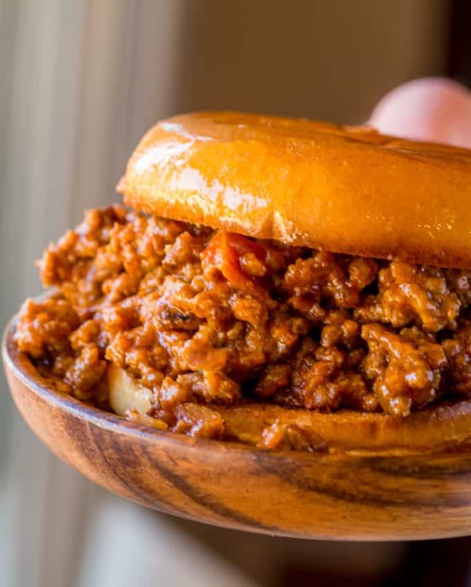 Homemade Sloppy Joes on Hamburger Bun