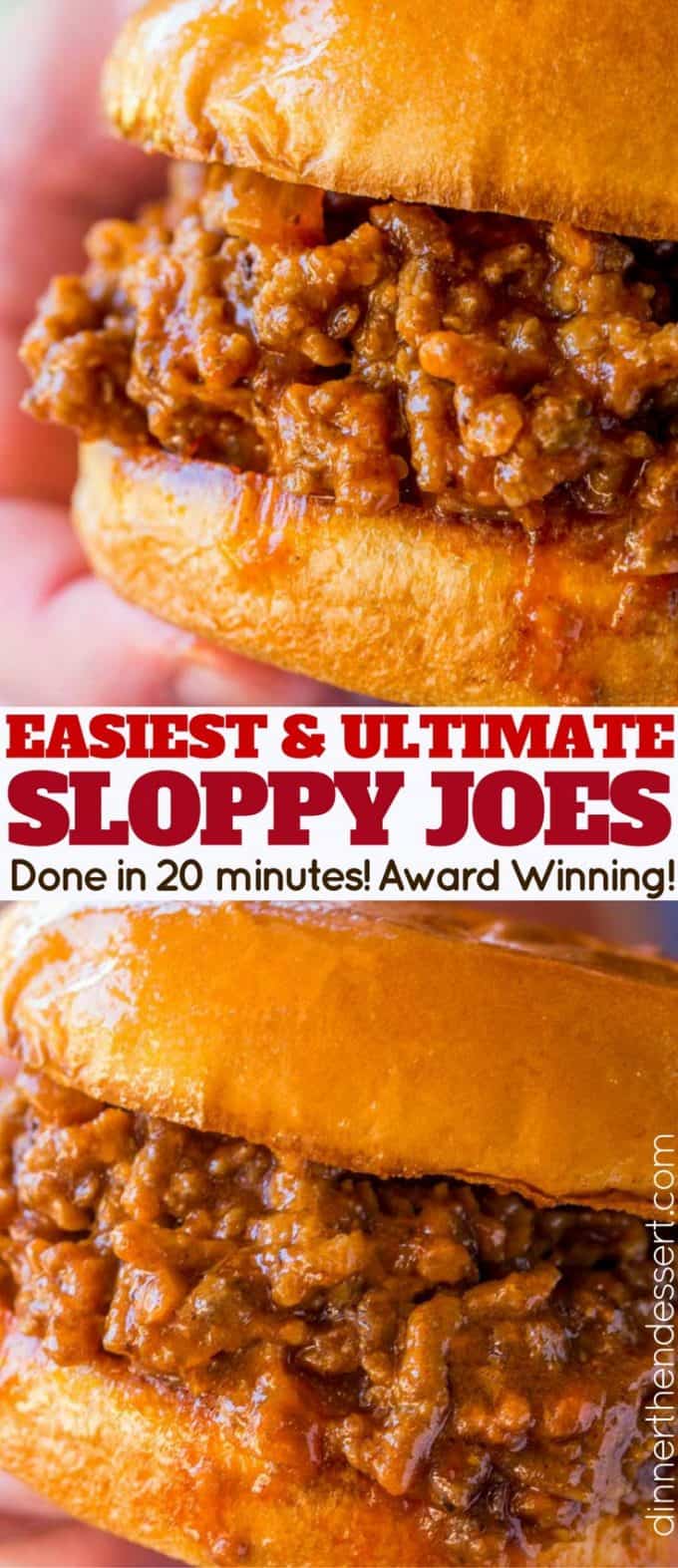 The Ultimate Sloppy Joes made at home in just 20 minutes with no canned sauces!