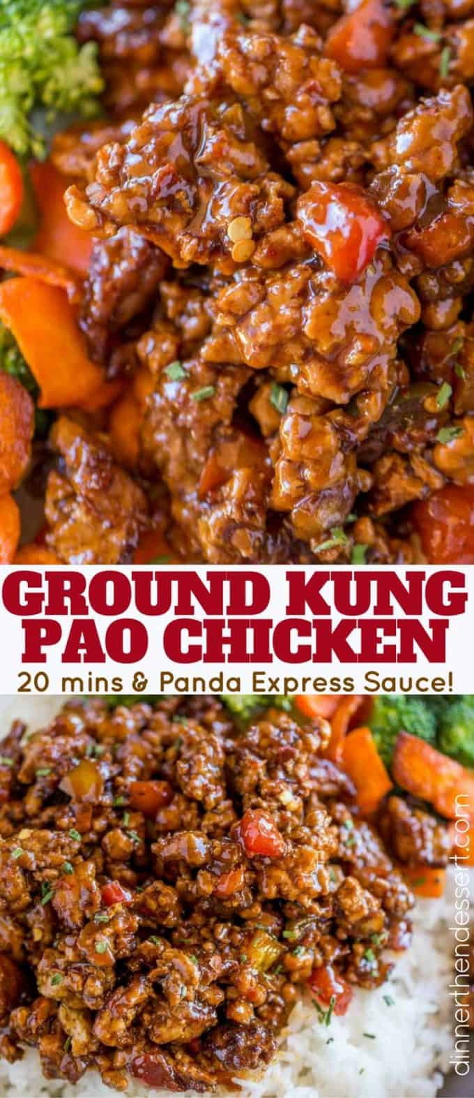The WHOLE FAMILY loved this Ground Kung Pao Chicken! Plus the veggies were so finely minced they were hidden! Made with Panda Express Copycat Sauce!