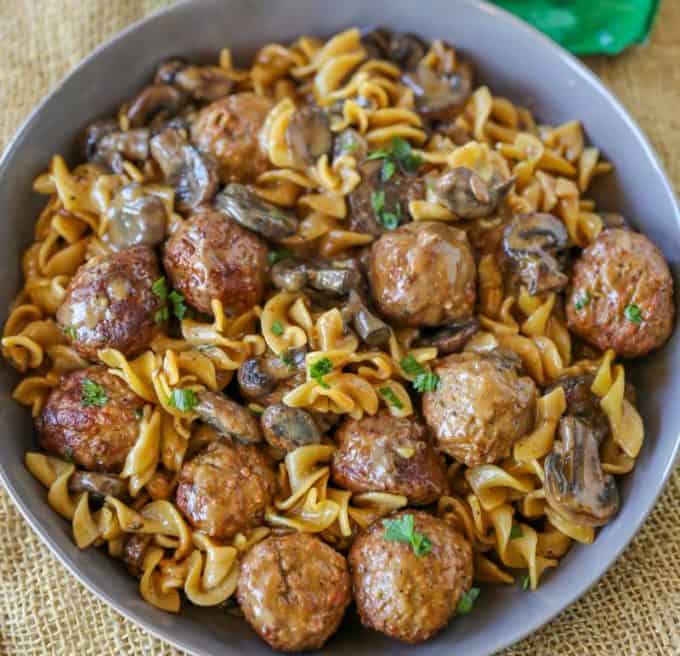 Quick and easy Meatball Stroganoff in just 30 minutes!