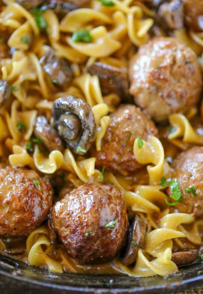 30 minute Meatball Stroganoff is the perfect weeknight meal!