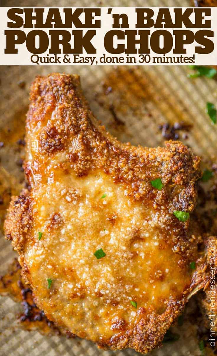 Shake and Bake Pork Chops are the easiest copycat with all the nostalgic flavor! In just 30 minutes!