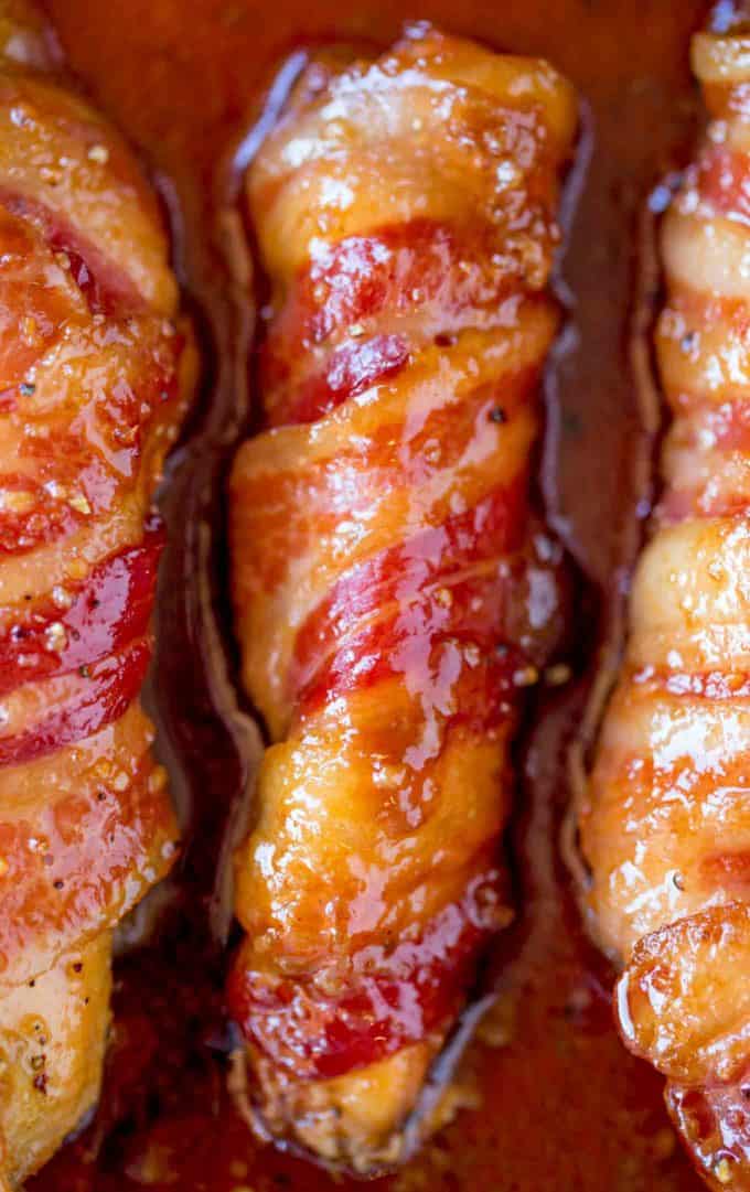 Five ingredients in this Bacon Brown Sugar Chicken Tenders!
