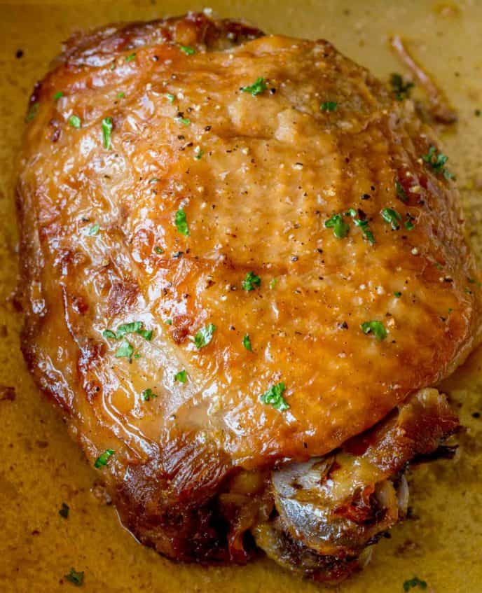 The easiest and most delicious roasted turkey thighs you'll ever eat and with almost no effort!