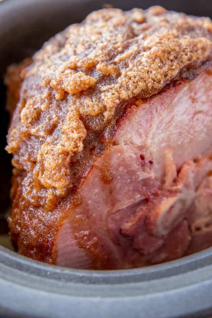 HoneyBaked Ham close up in pot