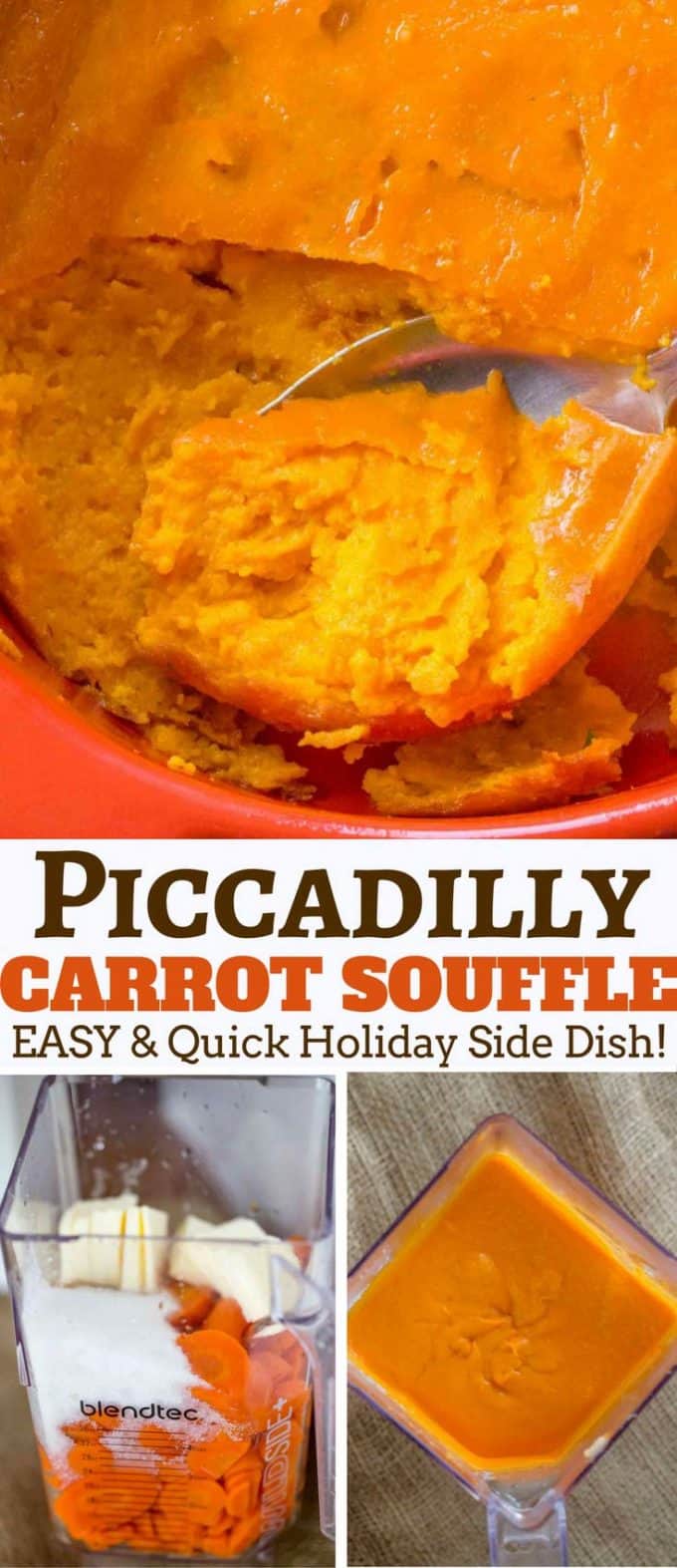 Piccadilly Cafeteria's Legendary Carrot Soufflé Copycat is made with sweet and fluffy with amazing flavor and the perfect addition to your holiday menu. #holidays #recipe #carrot #souffle #easy dev.dinnerthendessert.com