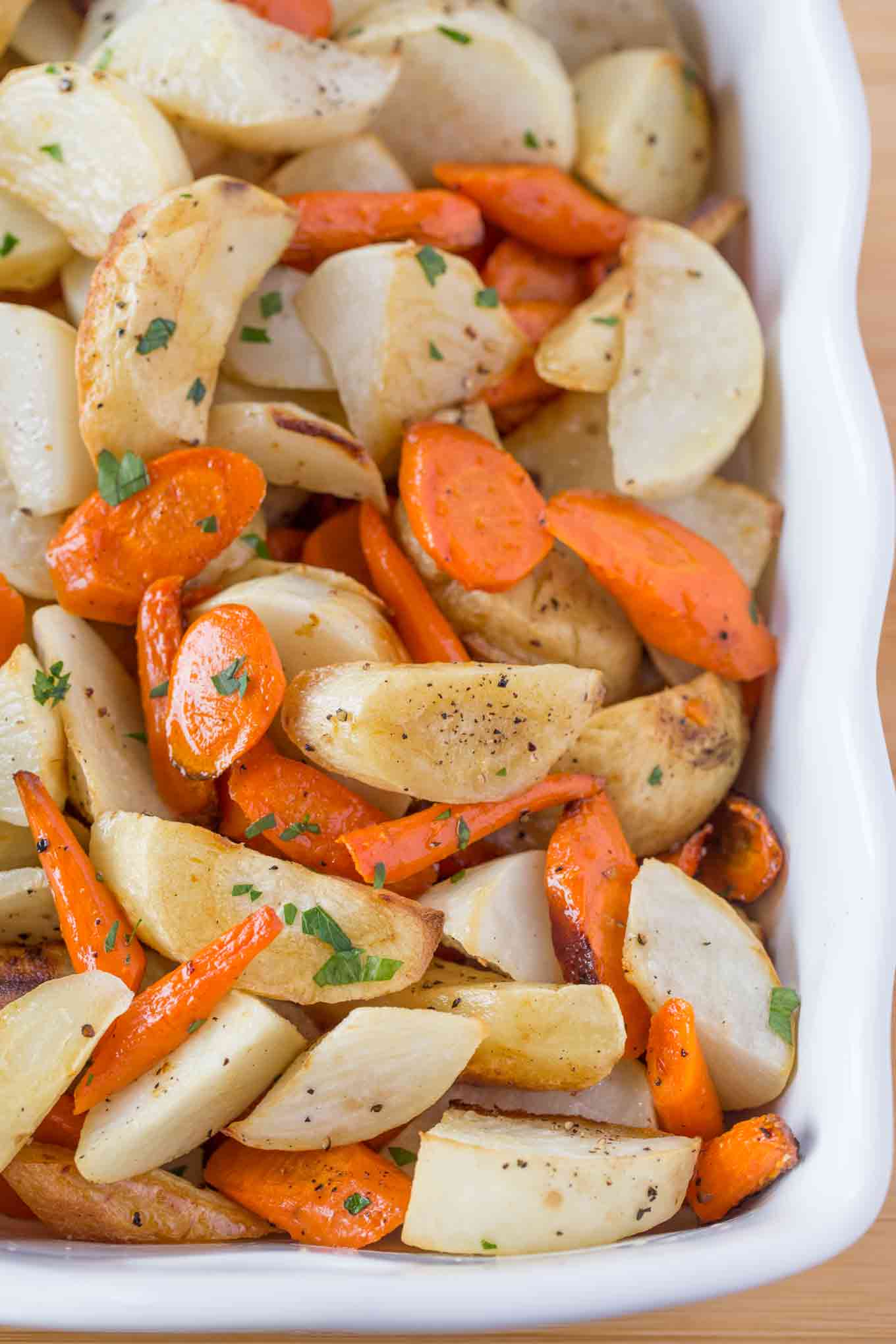 Roasted Root Vegetables are an easy way to mix up your easy weeknight meals and add in some new flavors without any extra effort.