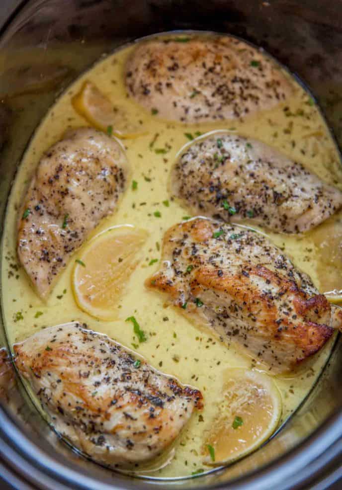 We've made this dish three times in the last week, we LOVE this Slow Cooker Creamy Lemon Chicken.